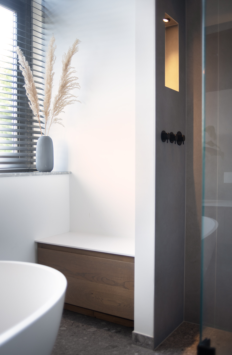 Perfecte afwerking Badkamer detail