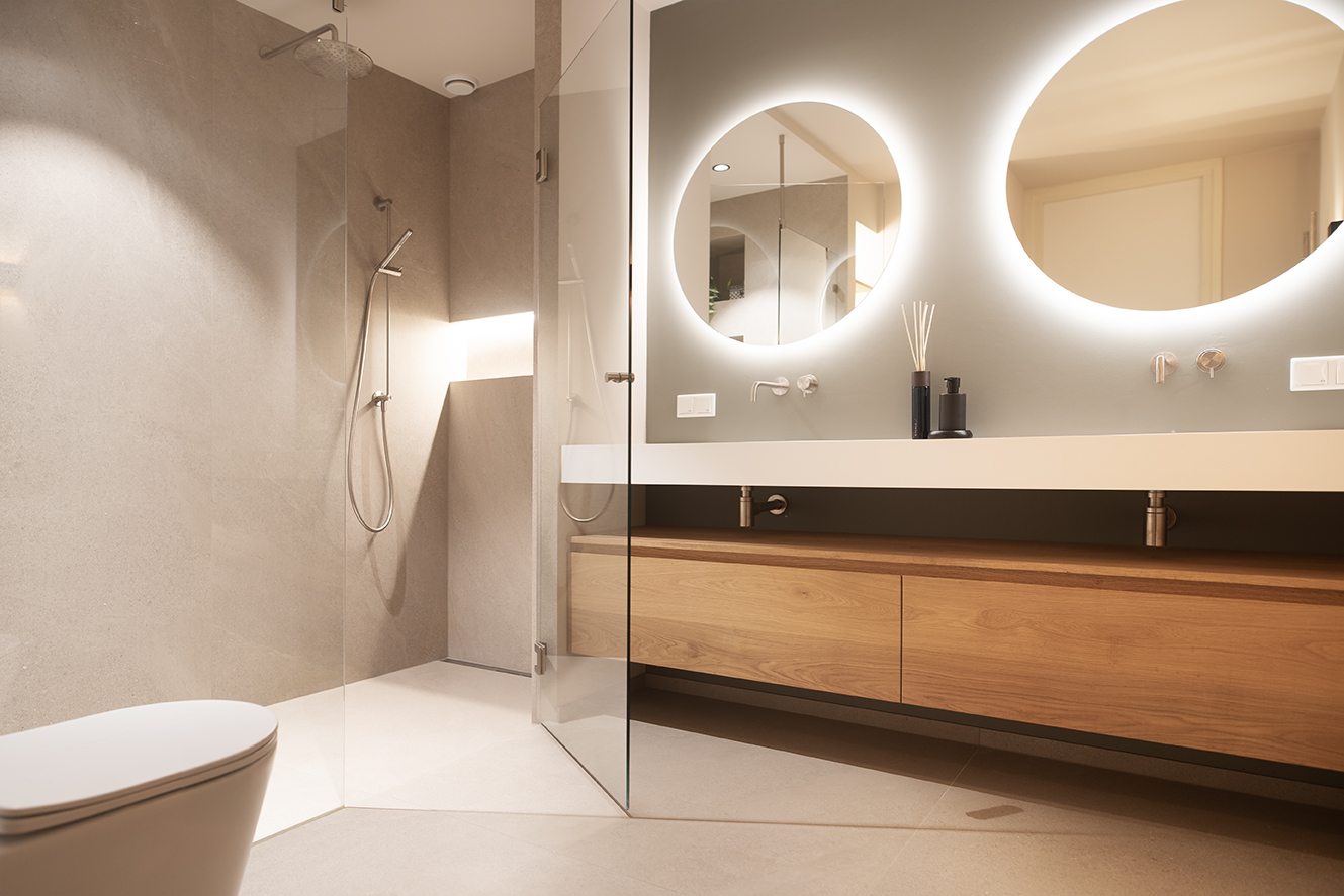 Perfecte afwerking Badkamer detail